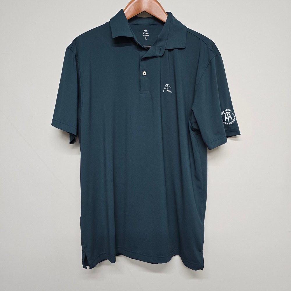 Rhoback Barstool Sports Polo Shirt Mens L Green Polyester Spandex Golf Athletic